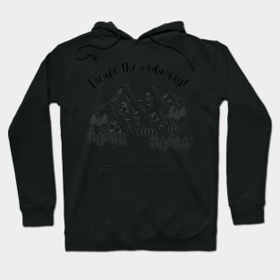 Snow covered mountain range Hoodie